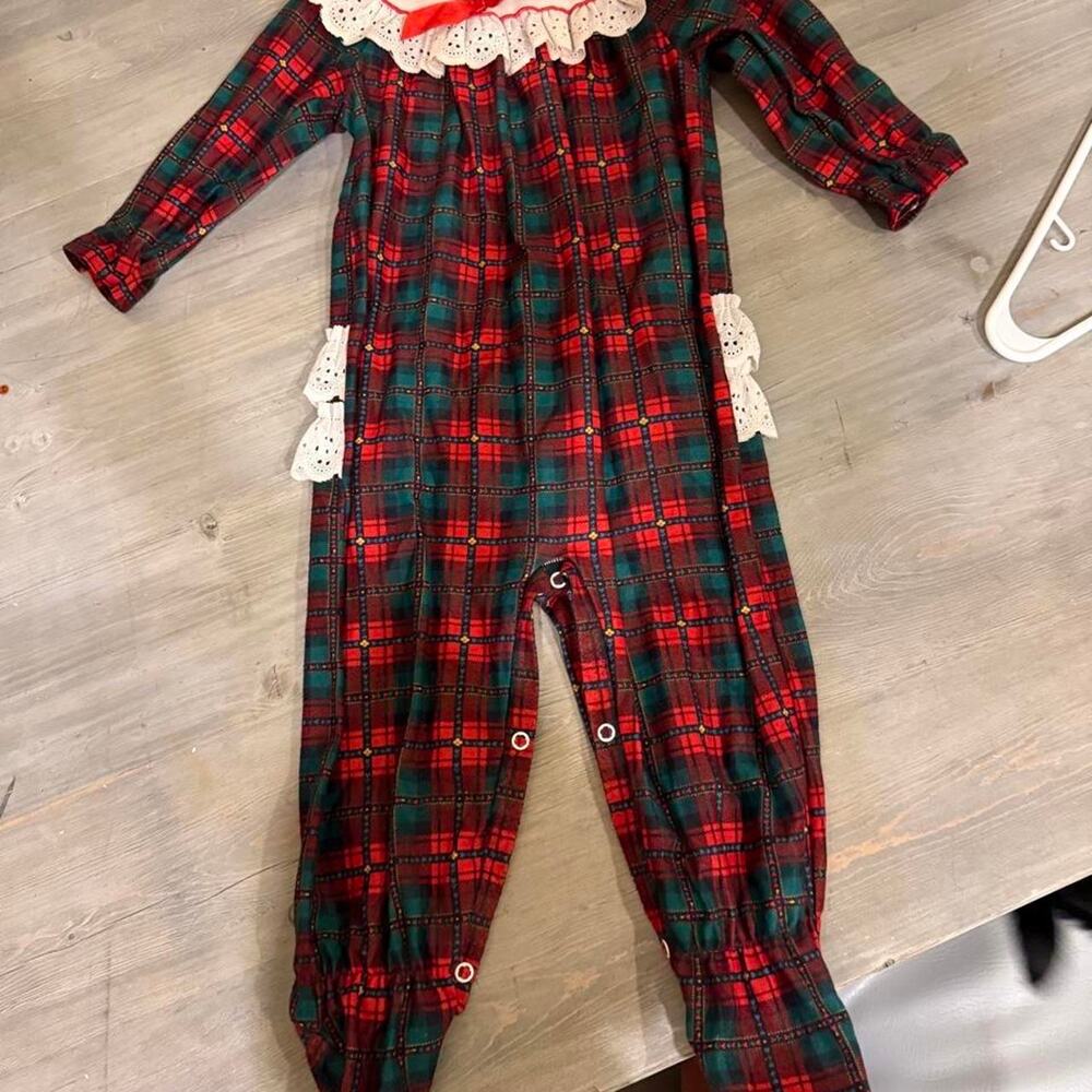 Vintage red and green plaid sleeper